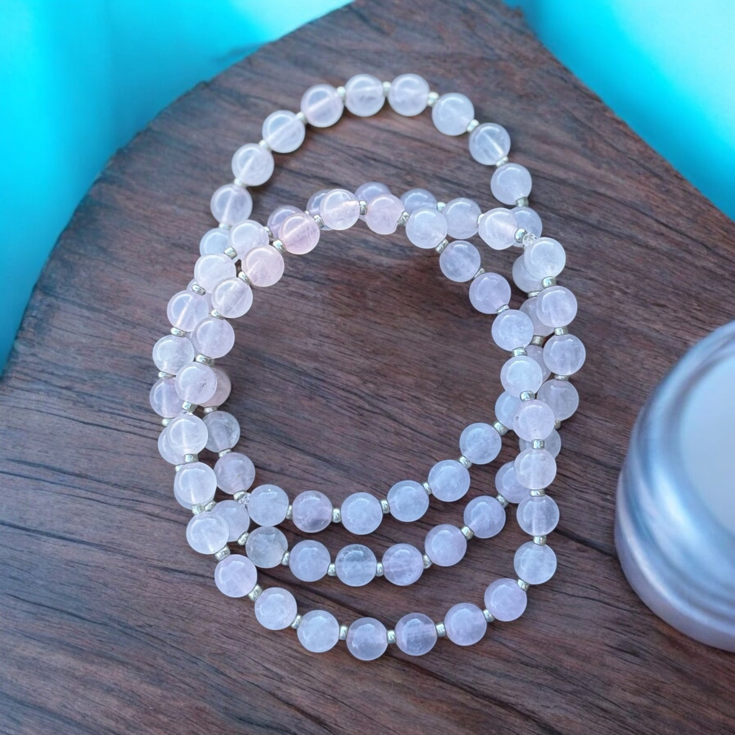Rose Quartz 6mm Beaded Stretch Bracelet