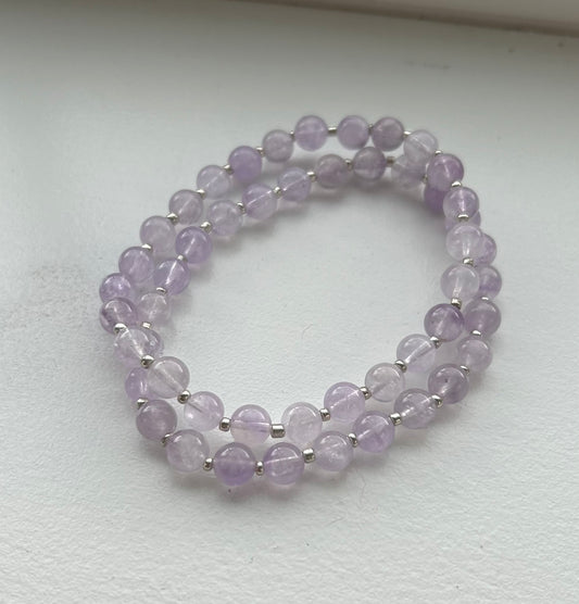 Light Amethyst Beaded Bracelet